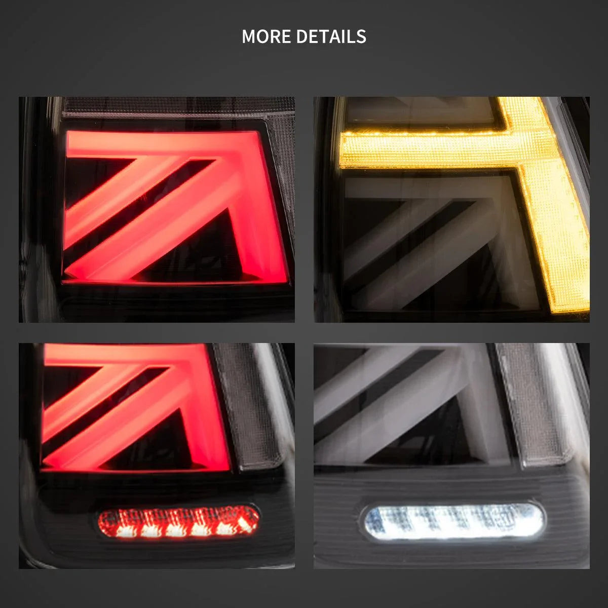 Vland LED Tail Lights Assembly for 2007-2015 Mini R