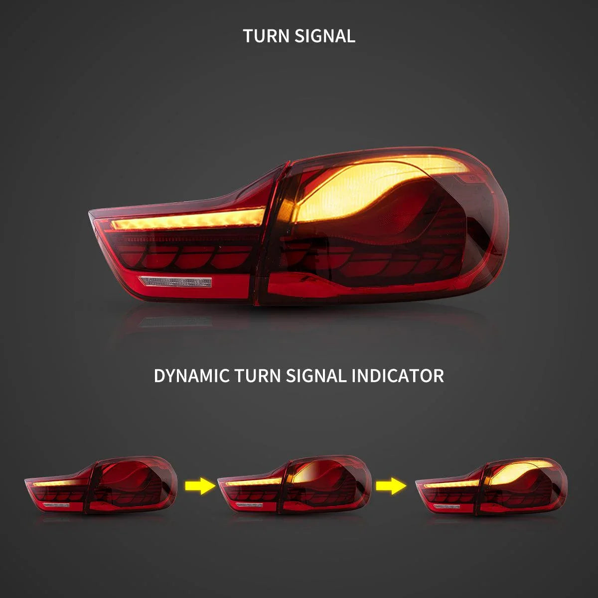 Vland LED Tail Lights Assembly With GTS Style for 2014-2020 BMW 4 Series/M4
