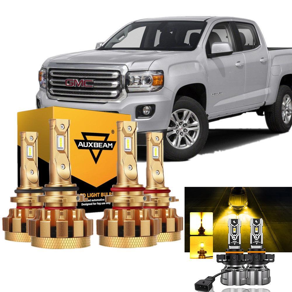 Auxbeam F-16 Plus Series LED High/Low Beam Bulb Bundle for 2004-2008 GMC Canyon