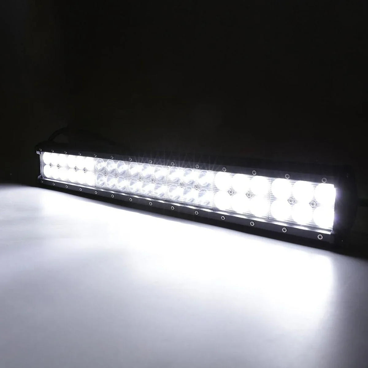 Auxbeam 20 inch Classic-SM Series Dual Row LED Light Bar 6000K White Combo